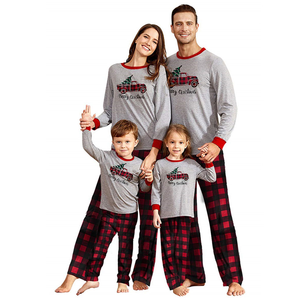 Grey Truck Matching Family Holiday Pajamas - Baby 3-6M
